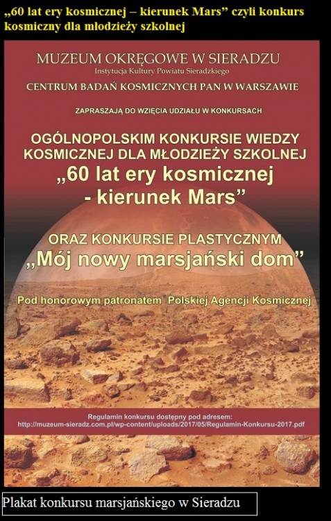 60 lat ery kosmicznej  kierunek Mars czyli konkurs kosmiczny dla młodzieży szkolnej.jpg