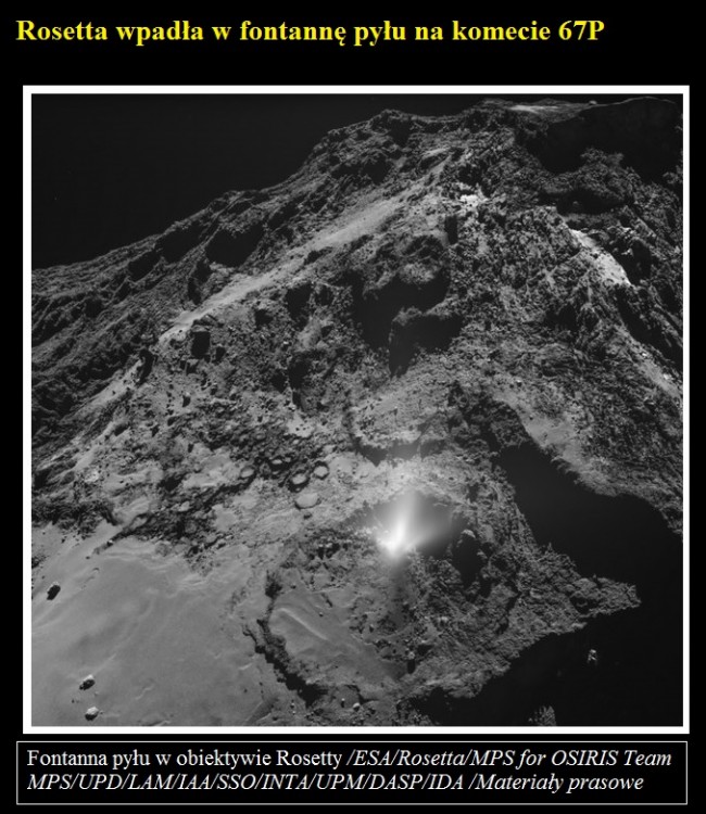 Rosetta wpadła w fontannę pyłu na komecie 67P.jpg