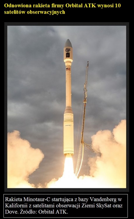 Odnowiona rakieta firmy Orbital ATK wynosi 10 satelitów obserwacyjnych.jpg
