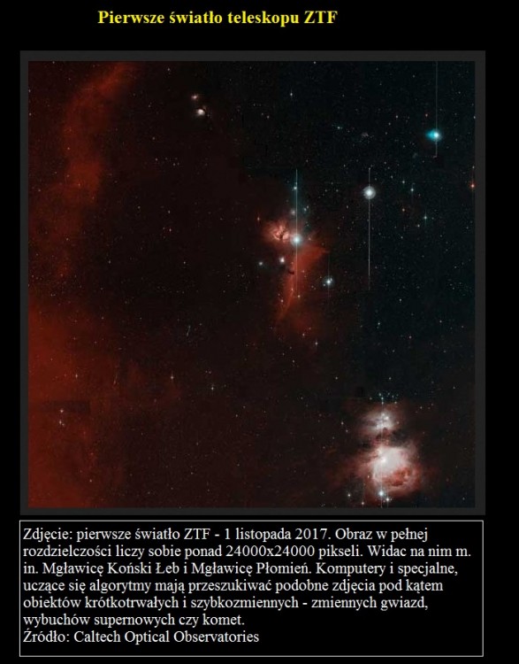 Pierwsze światło teleskopu ZTF.jpg