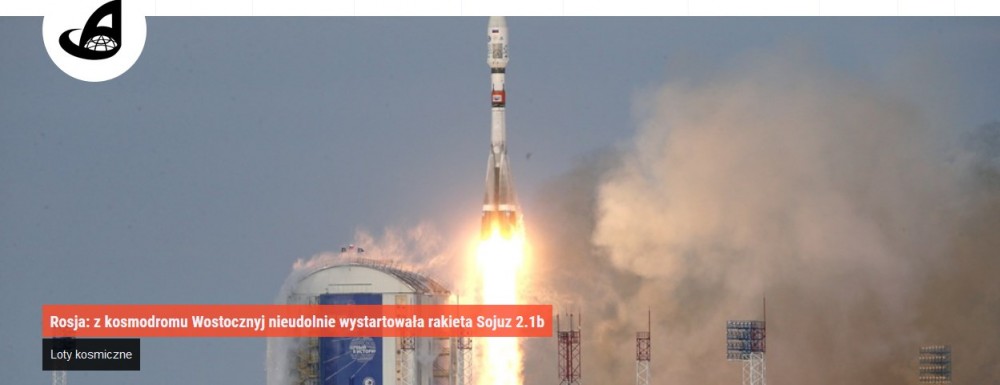 Rosja z kosmodromu Wostocznyj nieudolnie wystartowała rakieta Sojuz 2.1b.jpg
