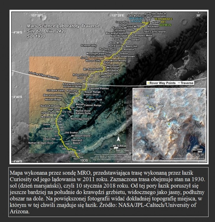 Łazik Curiosity na krawędzi grzbietu Vera Rubin Ridge2.jpg