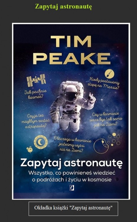 Zapowiedź książki Zapytaj astronautę - Wszystko, co powinieneś wiedzieć o podróżach i życiu w kosmosie2.jpg