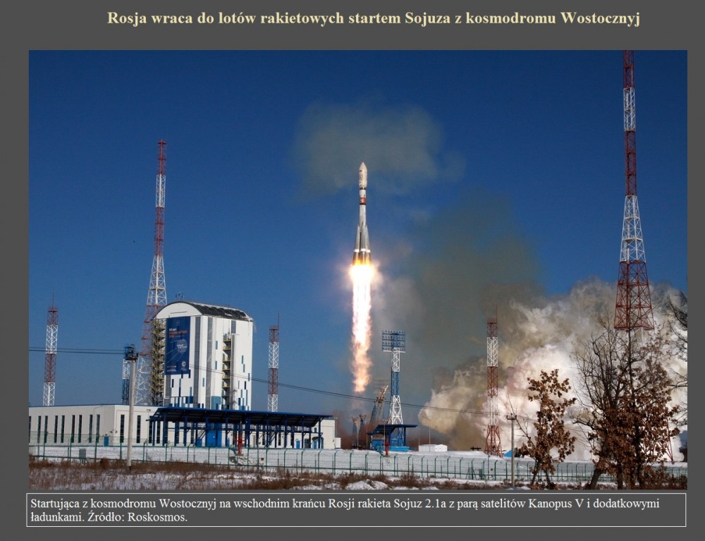 Rosja wraca do lotów rakietowych startem Sojuza z kosmodromu Wostocznyj.jpg