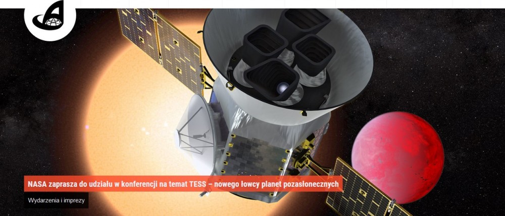 NASA zaprasza do udziału w konferencji na temat TESS ? nowego łowcy planet pozasłonecznych.jpg