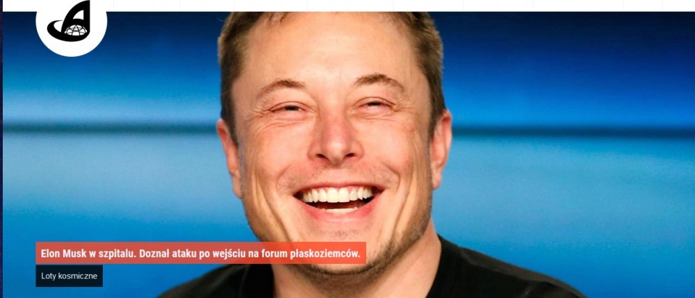 Elon Musk w szpitalu. Doznał ataku po wejściu na forum płaskoziemców..jpg