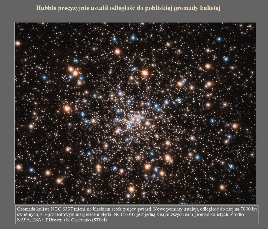 Hubble precyzyjnie ustalił odległość do pobliskiej gromady kulistej.jpg