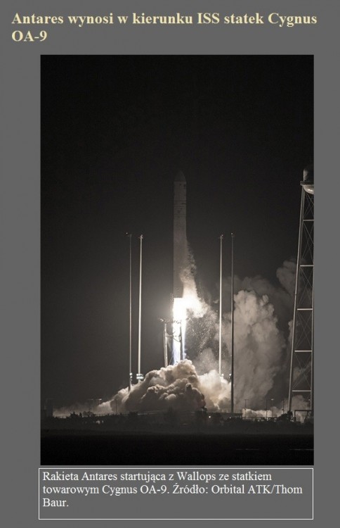 Antares wynosi w kierunku ISS statek Cygnus OA-9.jpg