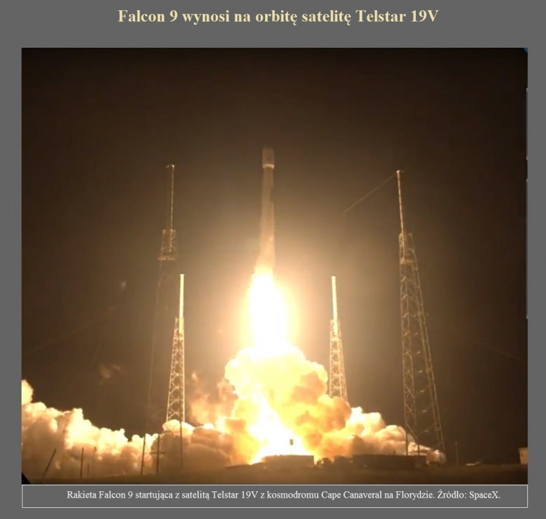 Falcon 9 wynosi na orbitę satelitę Telstar 19V.jpg