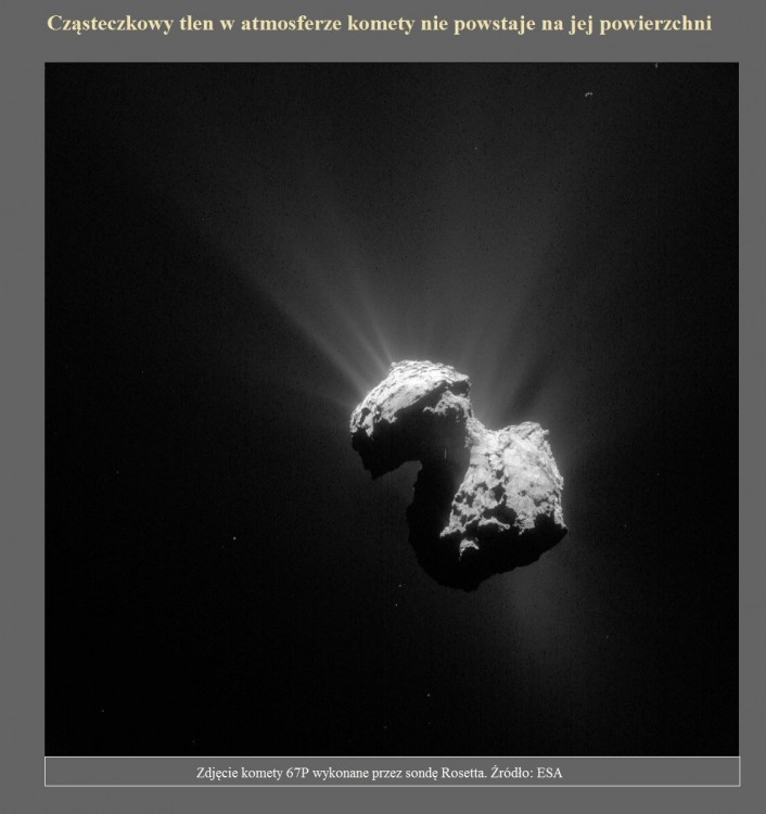 Cząsteczkowy tlen w atmosferze komety nie powstaje na jej powierzchni.jpg
