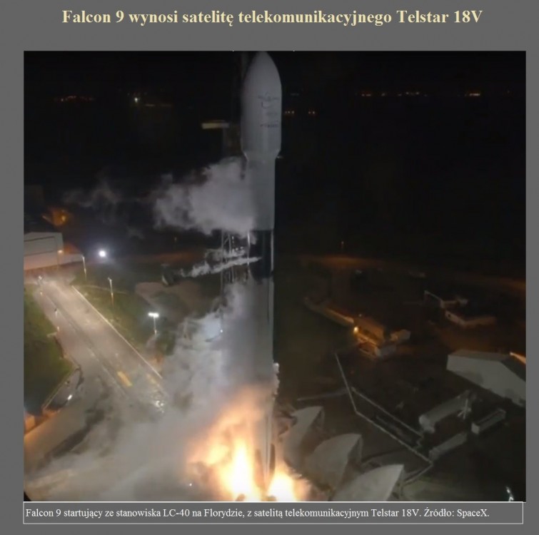 Falcon 9 wynosi satelitę telekomunikacyjnego Telstar 18V.jpg