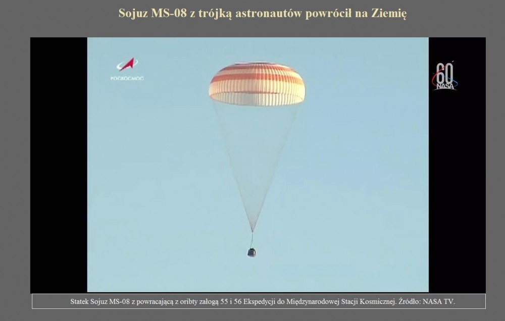 Sojuz MS-08 z trójką astronautów powrócił na Ziemię.jpg