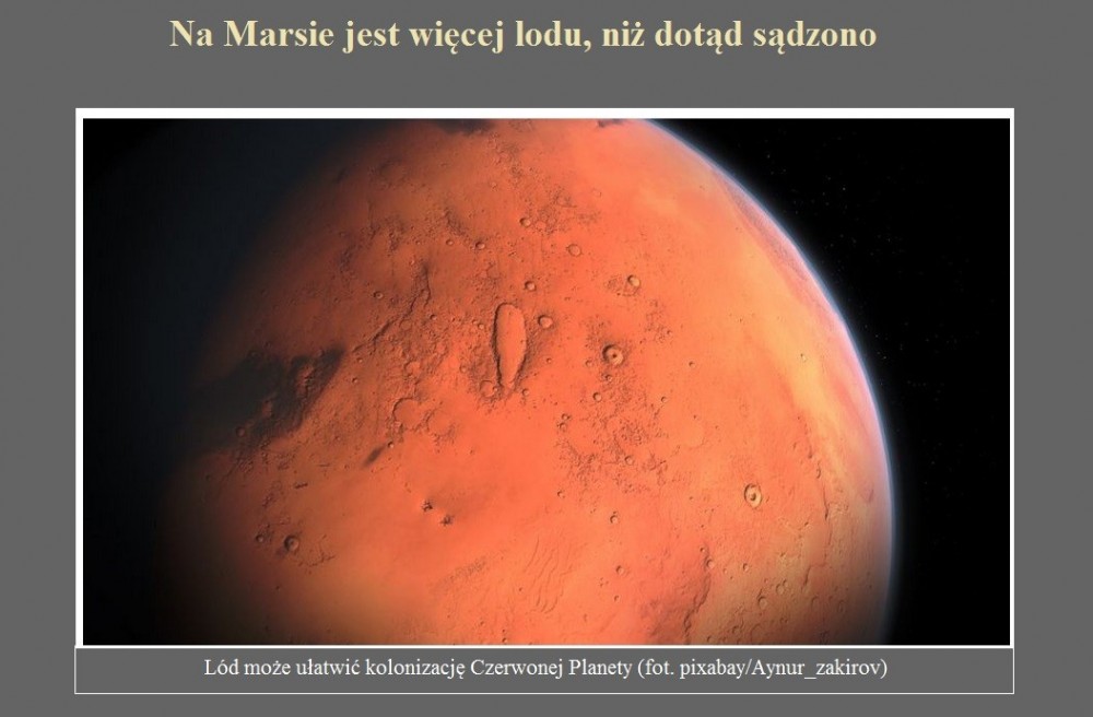 Na Marsie jest więcej lodu, niż dotąd sądzono.jpg