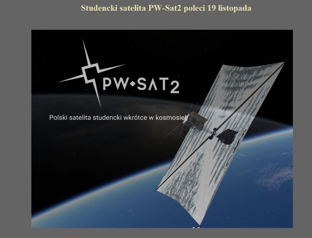 Studencki satelita PW-Sat2 poleci 19 listopada.jpg