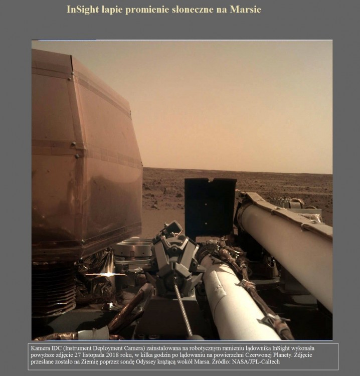 InSight łapie promienie słoneczne na Marsie.jpg