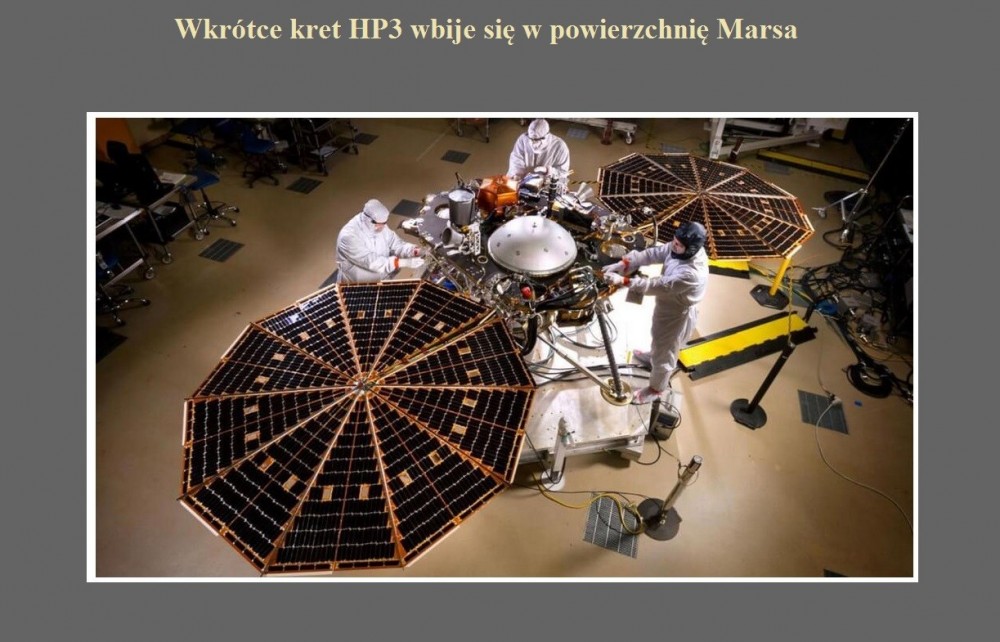 Wkrótce kret HP3 wbije się w powierzchnię Marsa.jpg
