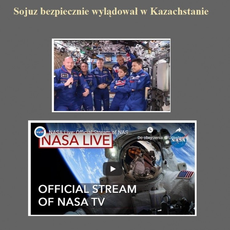 Sojuz bezpiecznie wylądował w Kazachstanie.jpg