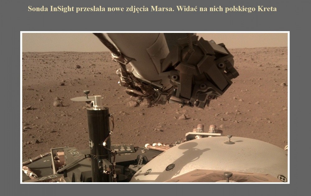Sonda InSight przesłała nowe zdjęcia Marsa. Widać na nich polskiego Kreta.jpg