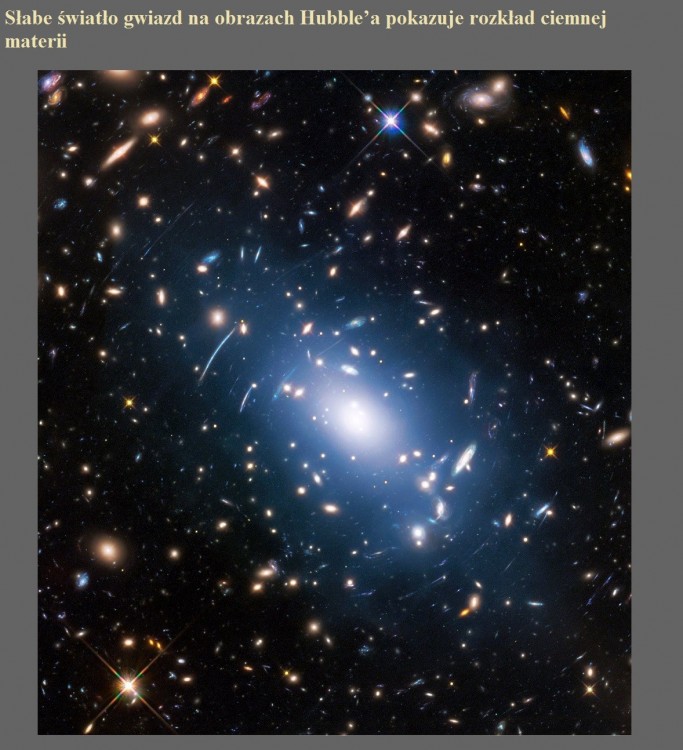 Słabe światło gwiazd na obrazach Hubble?a pokazuje rozkład ciemnej materii.jpg