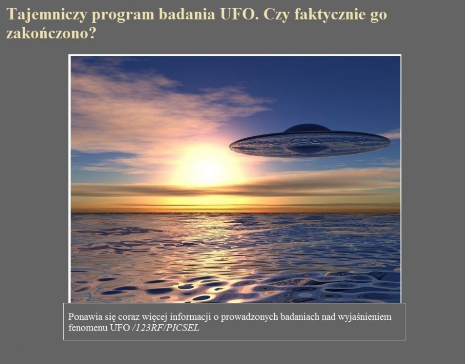 Tajemniczy program badania UFO. Czy faktycznie go zakończono.jpg