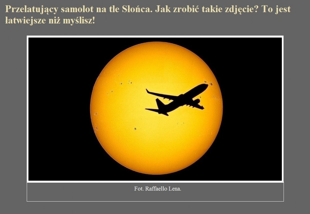 Przelatujący samolot na tle Słońca. Jak zrobić takie zdjęcieTo jest łatwiejsze niż myślisz!.jpg