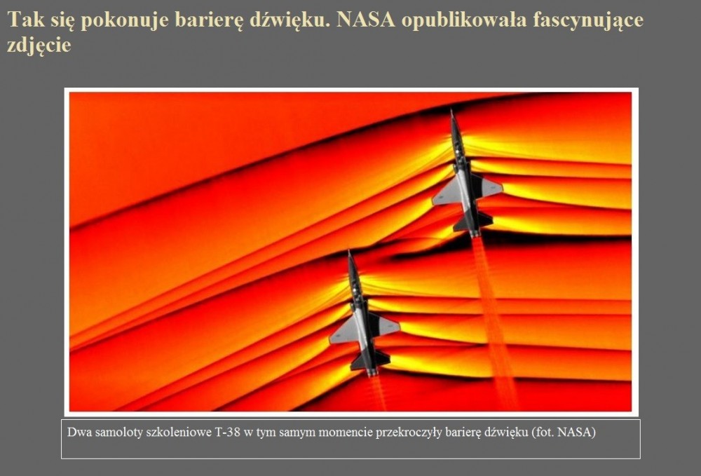 Tak się pokonuje barierę dźwięku. NASA opublikowała fascynujące zdjęcie.jpg