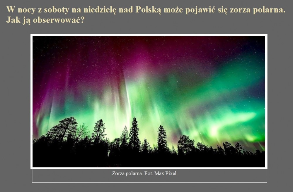 W nocy z soboty na niedzielę nad Polską może pojawić się zorza polarna. Jak ją obserwować.jpg