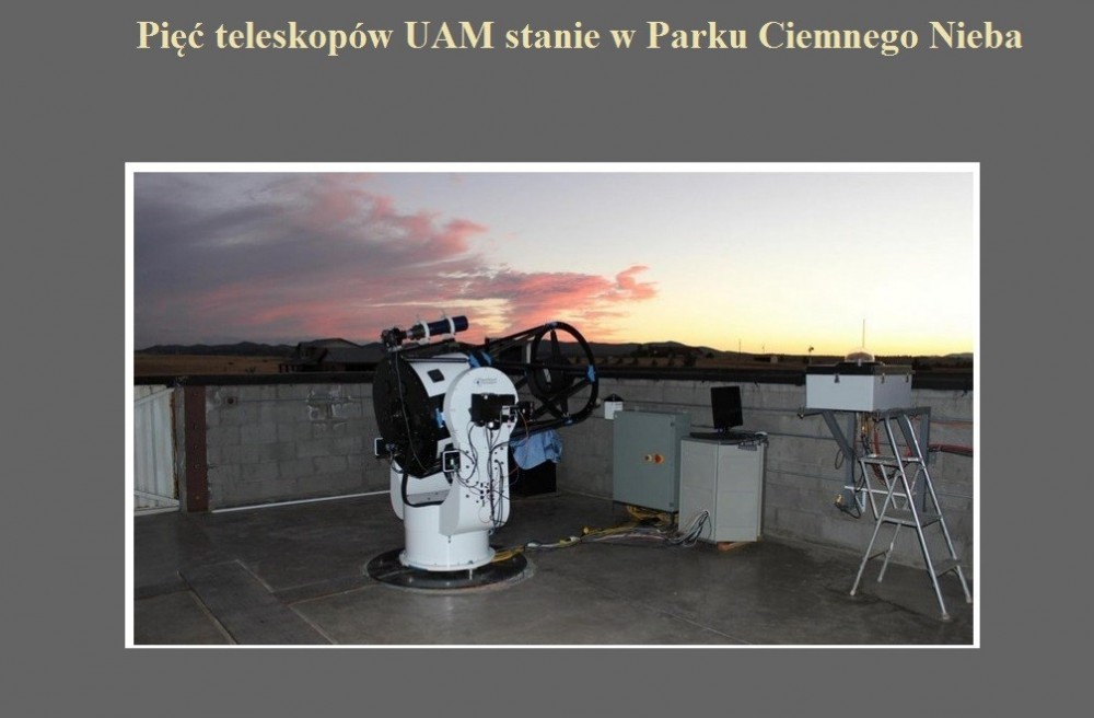 Pięć teleskopów UAM stanie w Parku Ciemnego Nieba.jpg