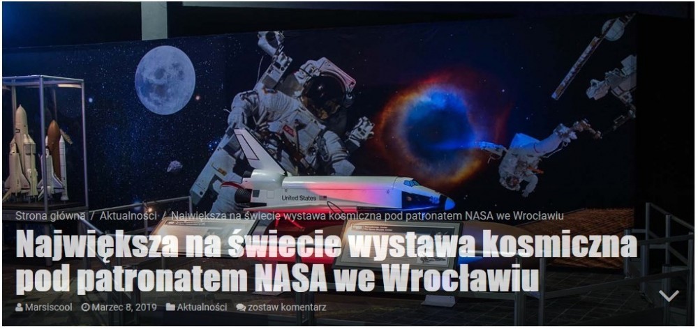 Największa na świecie wystawa kosmiczna pod patronatem NASA we Wrocławiu.jpg
