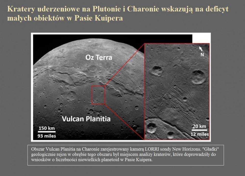 Kratery uderzeniowe na Plutonie i Charonie wskazują na deficyt małych obiektów w Pasie Kuipera.jpg