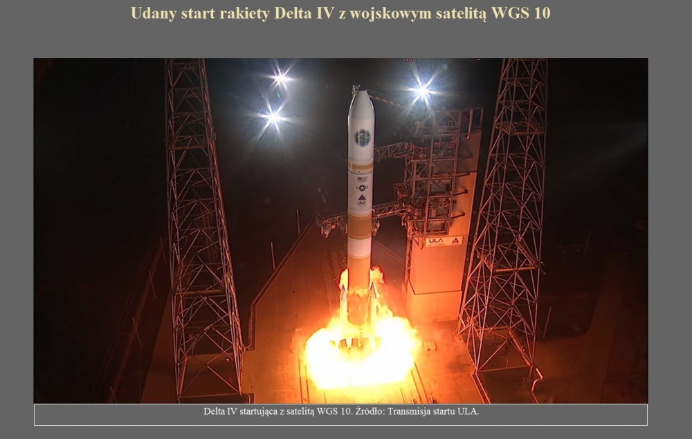Udany start rakiety Delta IV z wojskowym satelitą WGS 10.jpg