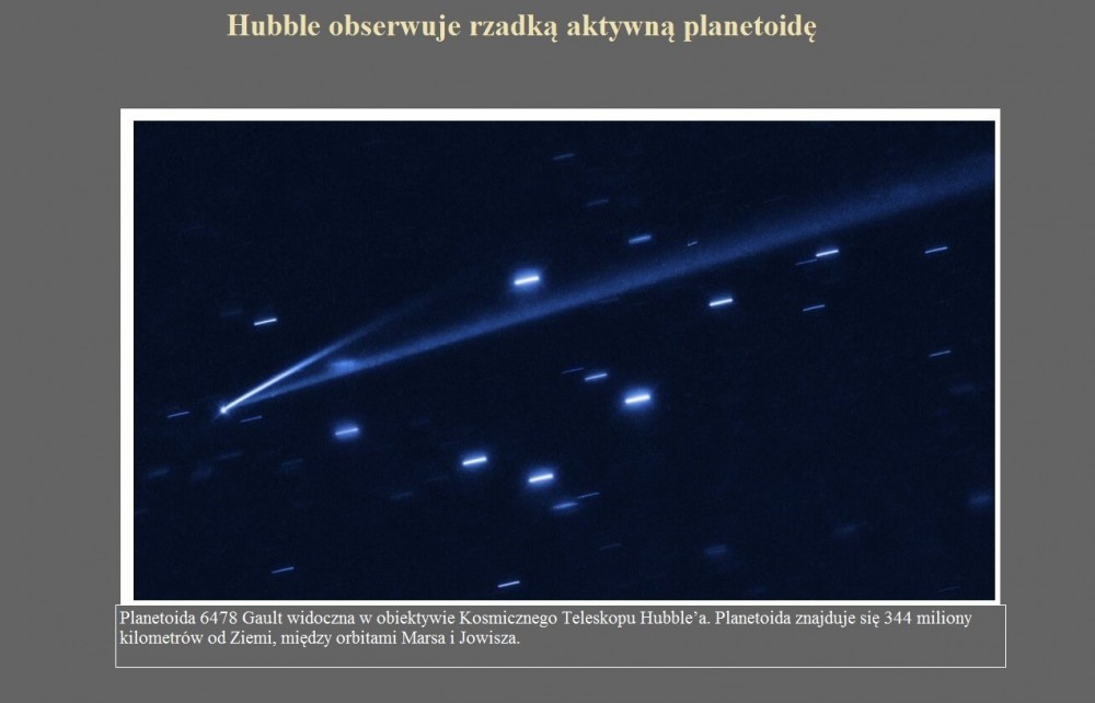 Hubble obserwuje rzadką aktywną planetoidę.jpg