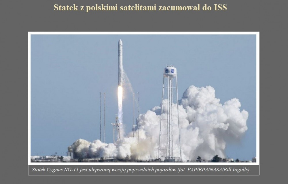 Statek z polskimi satelitami zacumował do ISS.jpg