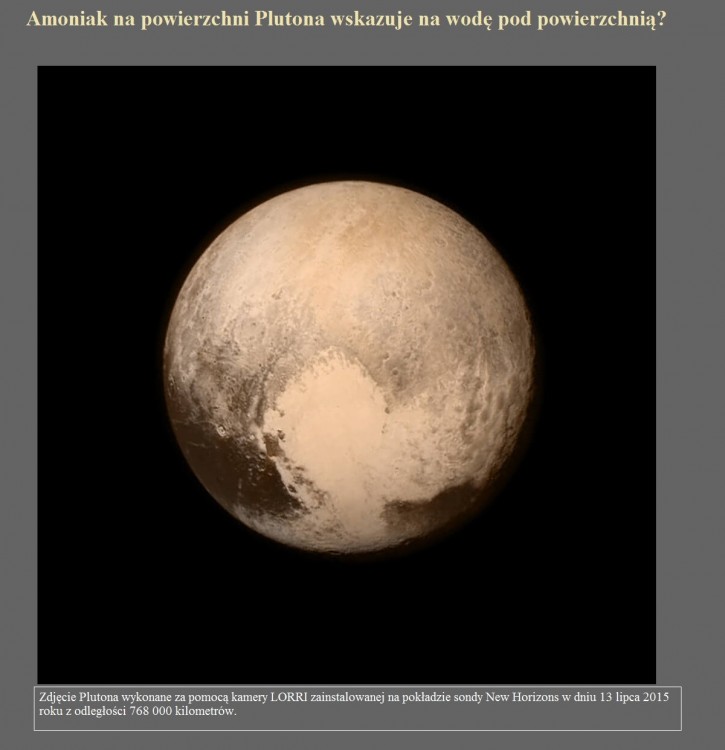 Amoniak na powierzchni Plutona wskazuje na wodę pod powierzchnią.jpg