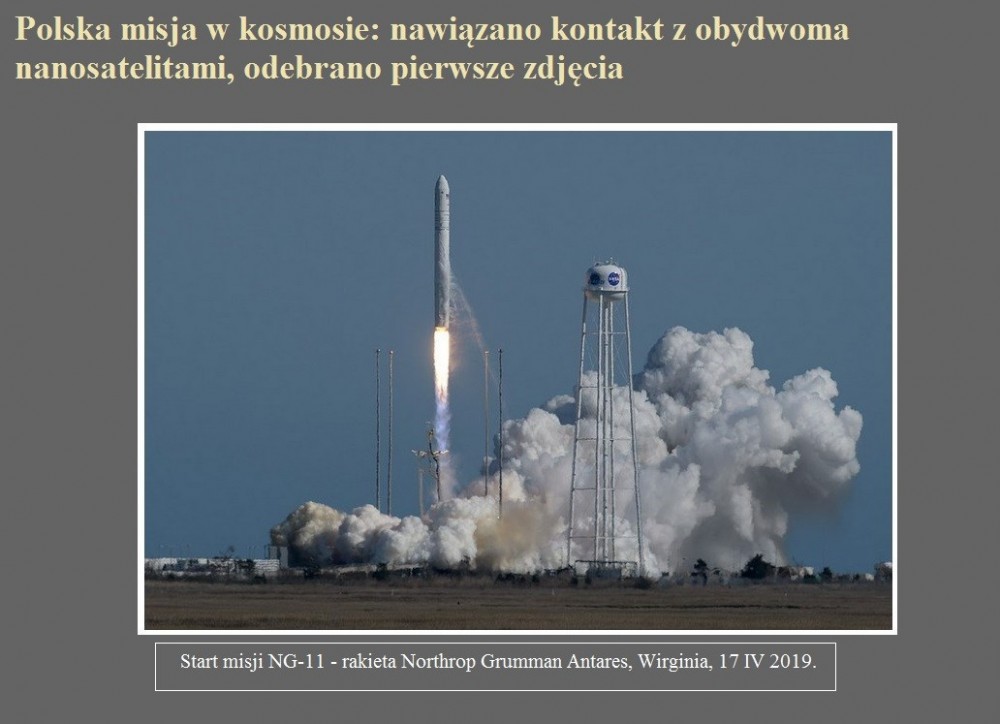Polska misja w kosmosie nawiązano kontakt z obydwoma nanosatelitami, odebrano pierwsze zdjęcia.jpg