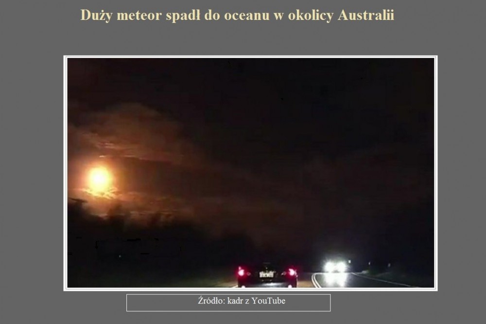 Duży meteor spadł do oceanu w okolicy Australii.jpg