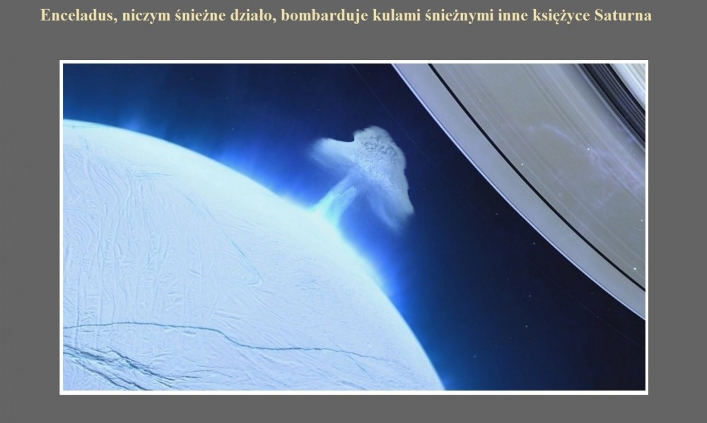 Enceladus, niczym śnieżne działo, bombarduje kulami śnieżnymi inne księżyce Saturna.jpg
