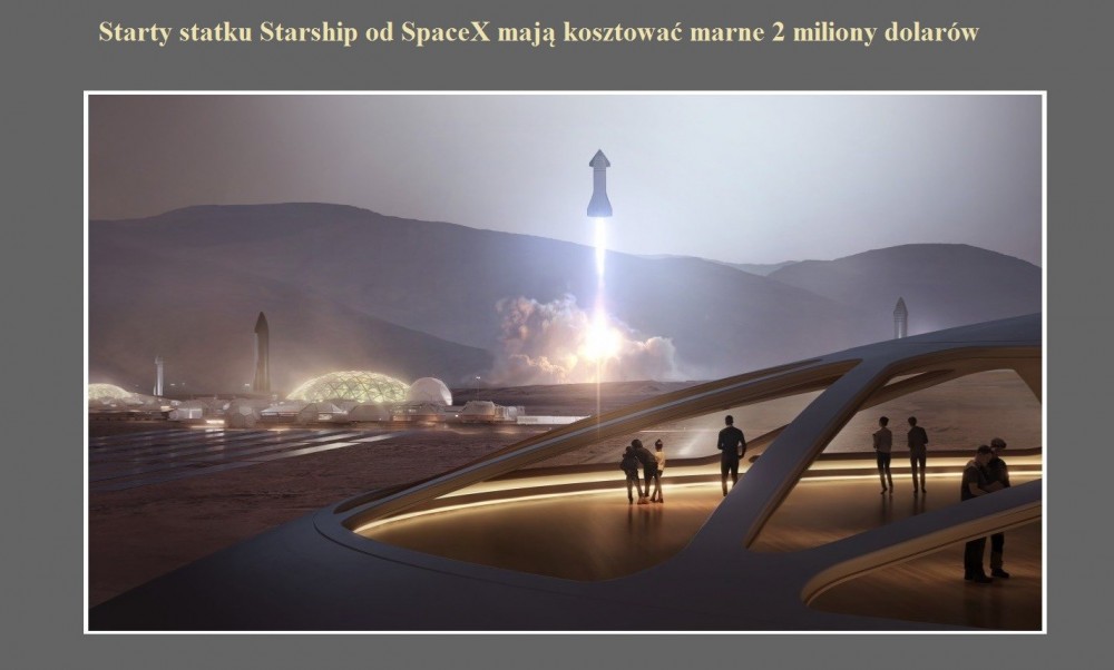 Starty statku Starship od SpaceX mają kosztować marne 2 miliony dolarów.jpg
