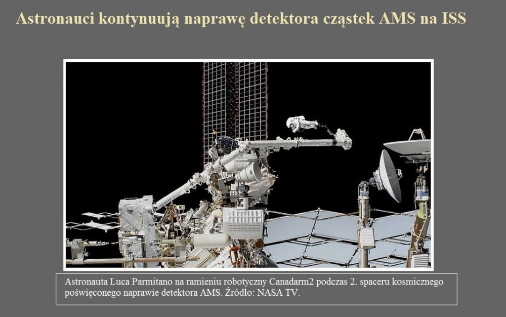 Astronauci kontynuują naprawę detektora cząstek AMS na ISS.jpg