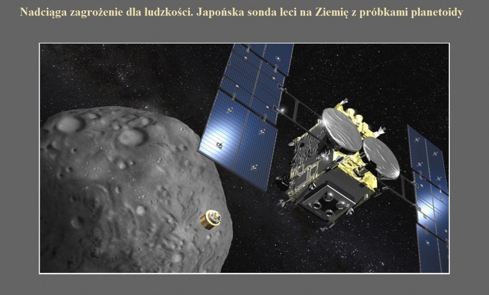 Nadciąga zagrożenie dla ludzkości. Japońska sonda leci na Ziemię z próbkami planetoidy.jpg