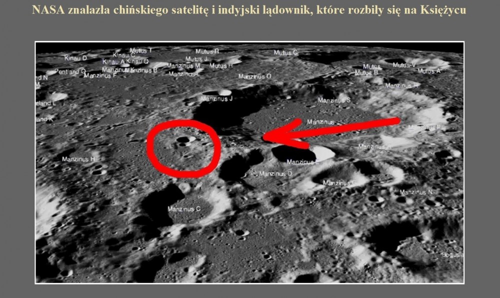 NASA znalazła chińskiego satelitę i indyjski lądownik, które rozbiły się na Księżycu.jpg