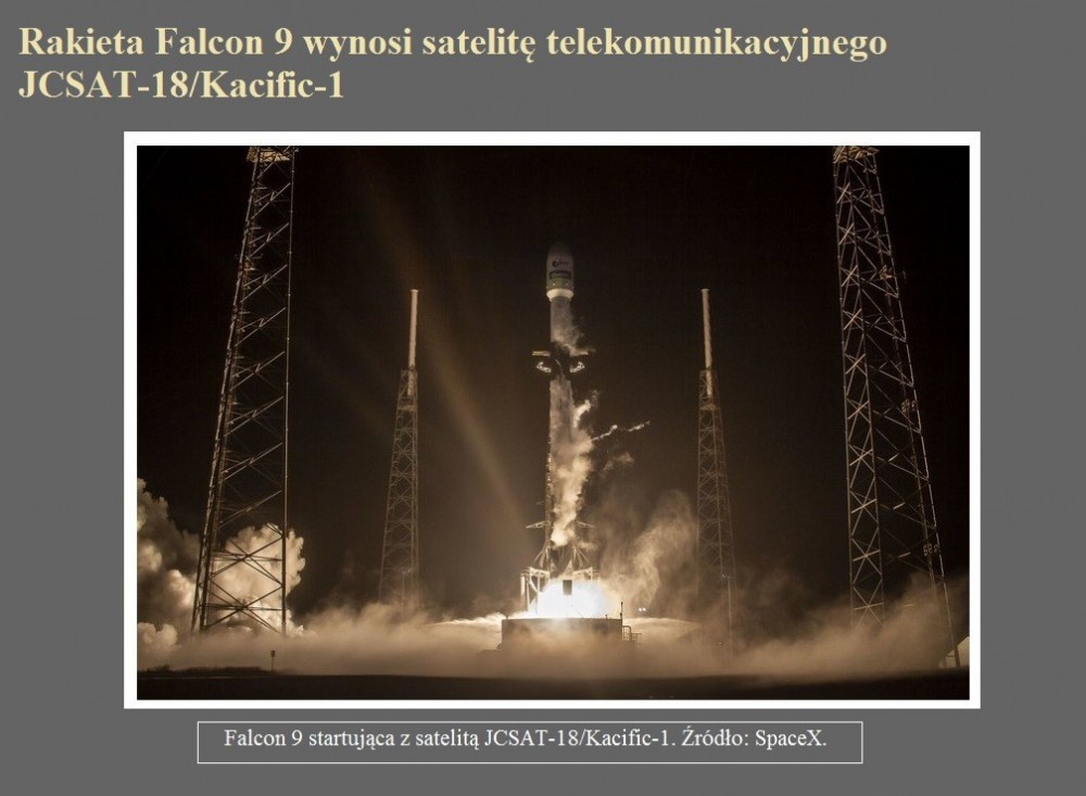 Rakieta Falcon 9 wynosi satelitę telekomunikacyjnego JCSAT-18Kacific-1.jpg