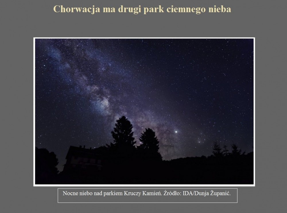 Chorwacja ma drugi park ciemnego nieba.jpg