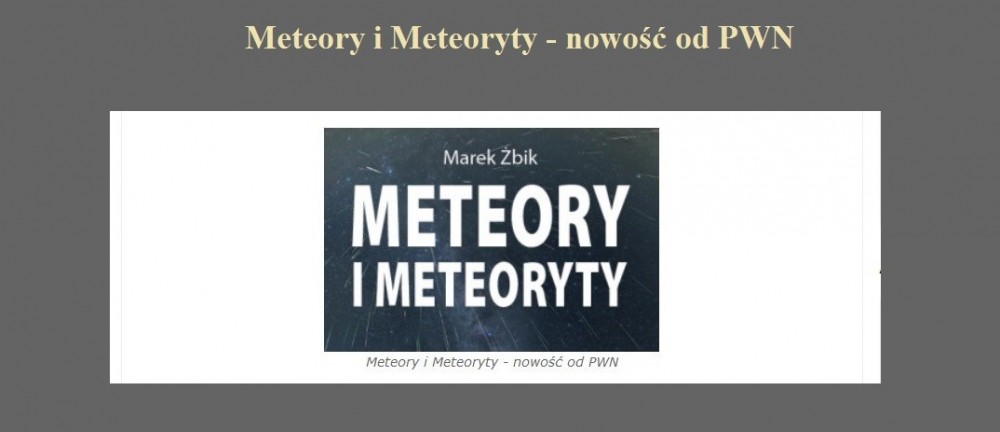 Meteory i Meteoryty - nowość od PWN.jpg