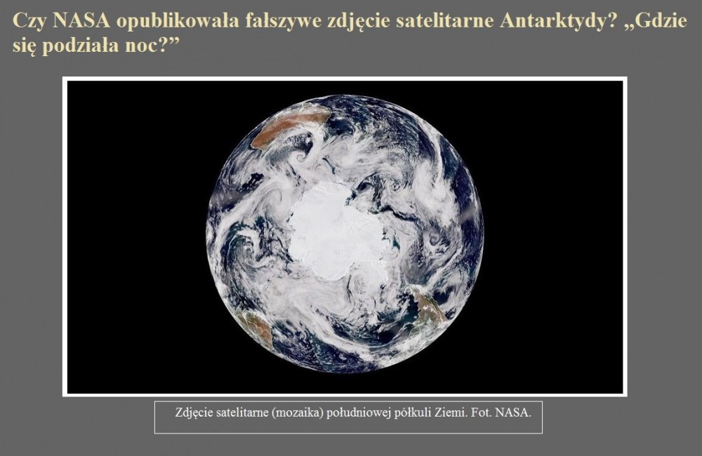 Czy NASA opublikowała fałszywe zdjęcie satelitarne Antarktydy Gdzie się podziała noc.jpg