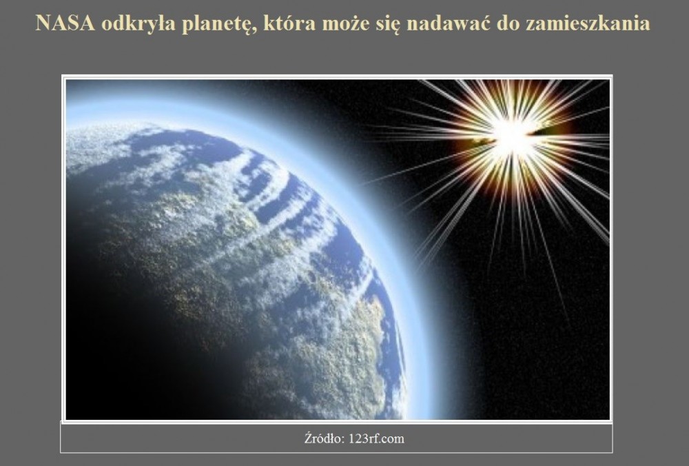 NASA odkryła planetę, która może się nadawać do zamieszkania.jpg