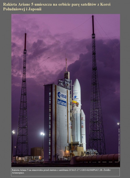 Rakieta Ariane 5 umieszcza na orbicie parę satelitów z Korei Południowej i Japonii.jpg