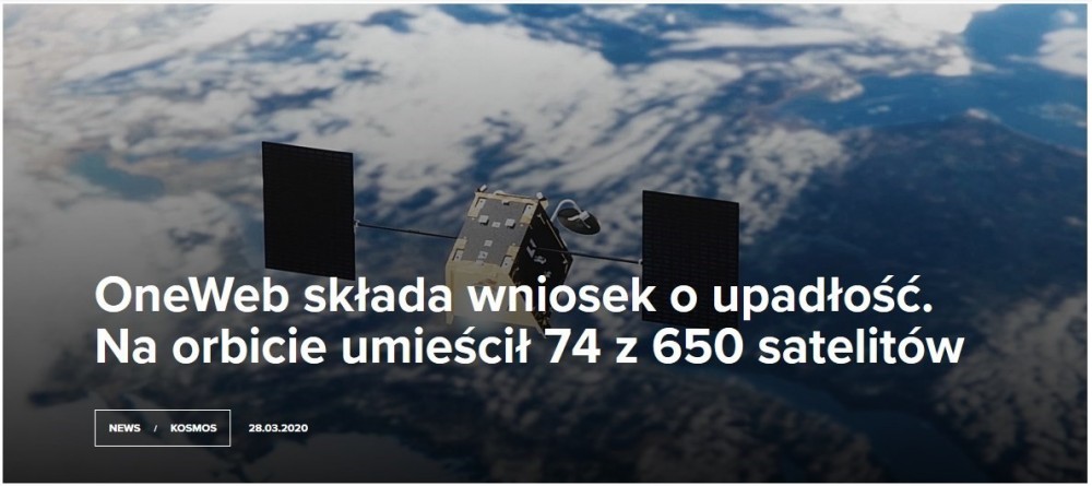 OneWeb składa wniosek o upadłość. Na orbicie umieścił 74 z 650 satelitów.jpg