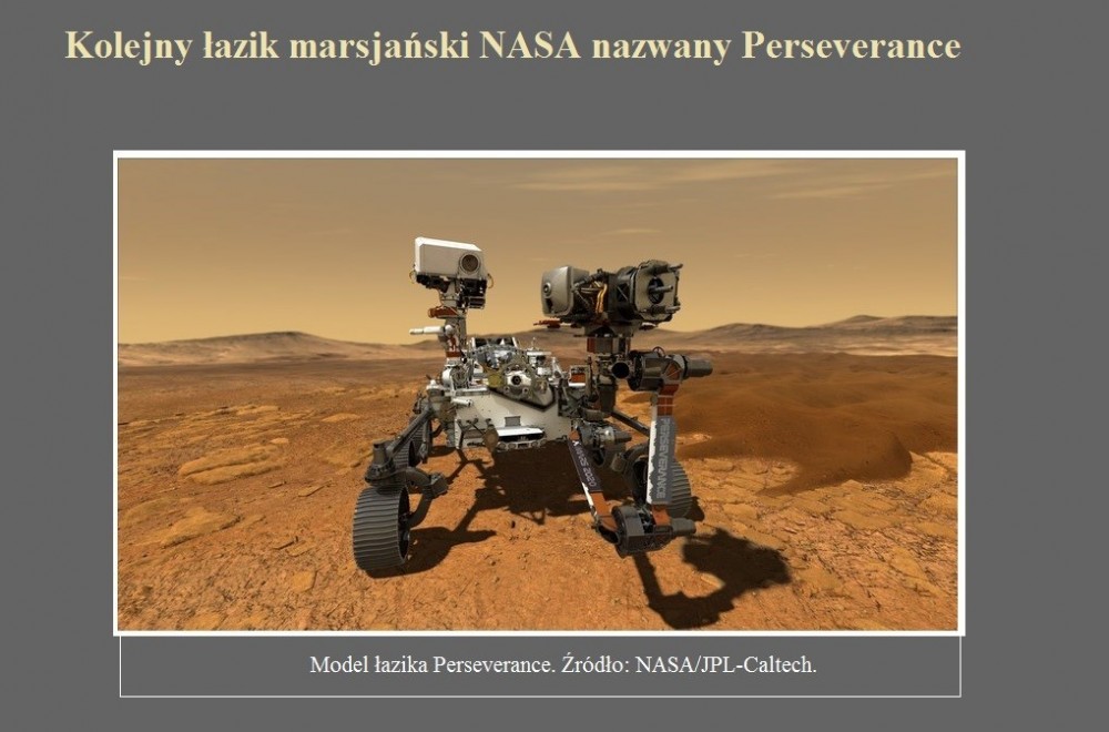 Kolejny łazik marsjański NASA nazwany Perseverance.jpg