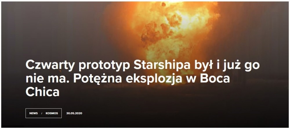 Czwarty prototyp Starshipa był i już go nie ma. Potężna eksplozja w Boca Chica.jpg